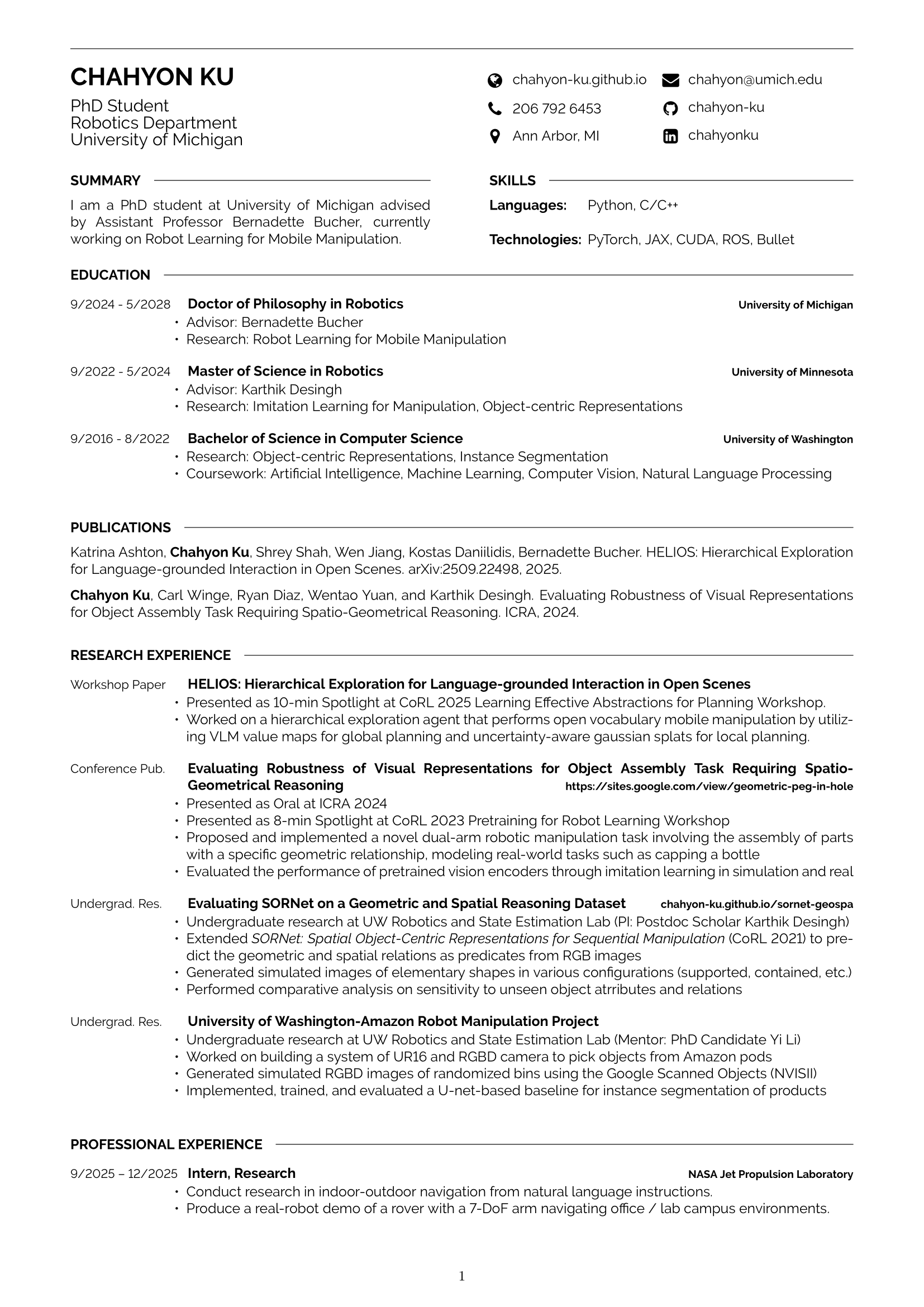 Chahyon Ku 2025 October